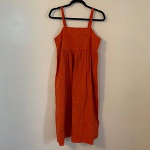 Madewell Orange Midi Dress